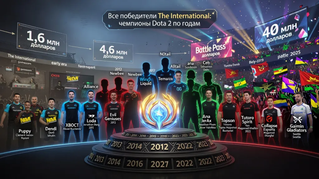 Все победители The International: чемпионы Dota 2 по годам